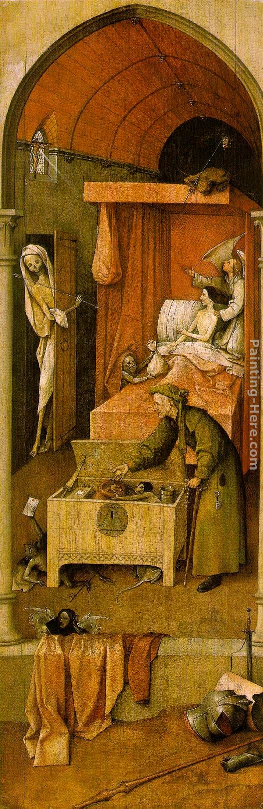 Death and the Miser painting - Hieronymus Bosch Death and the Miser art painting